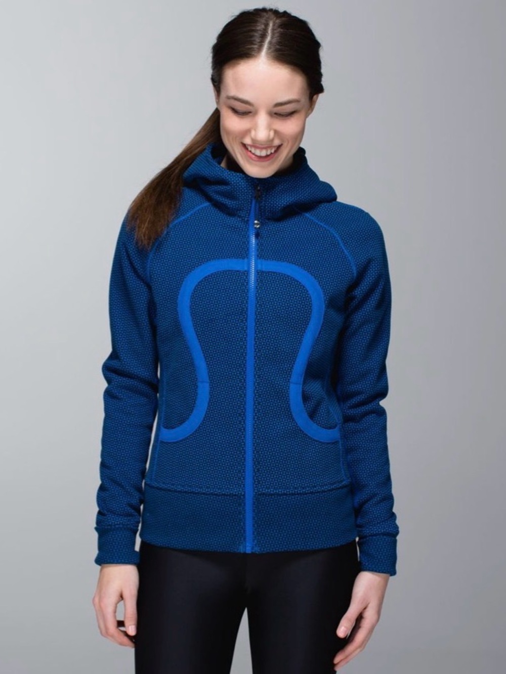 Lululemon Scuba Hoodie Stretch Double Diamond Baroque Blue /Baroque Blue
